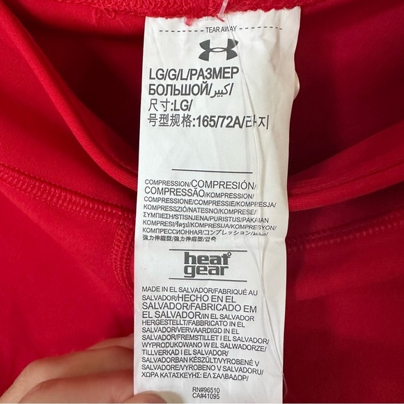 Under Armour Red Athletic Heat Gear Compression Shorts Lightweight Performance - Picture 5 of 5
